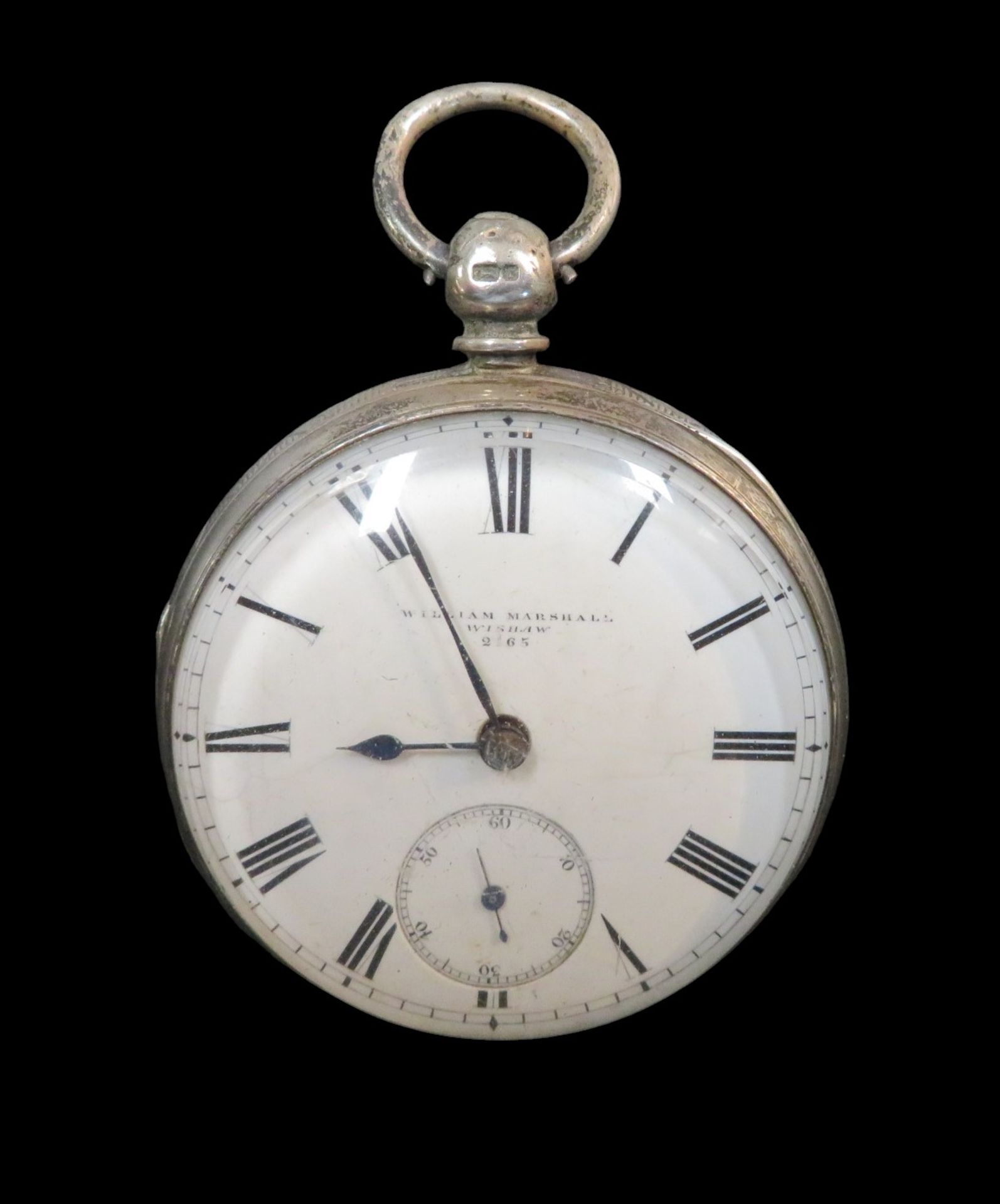 Spindeltaschenuhr, England, William Marshall Wishaw 2165, 18. Jahrhundert, Silber 925/000, punziert