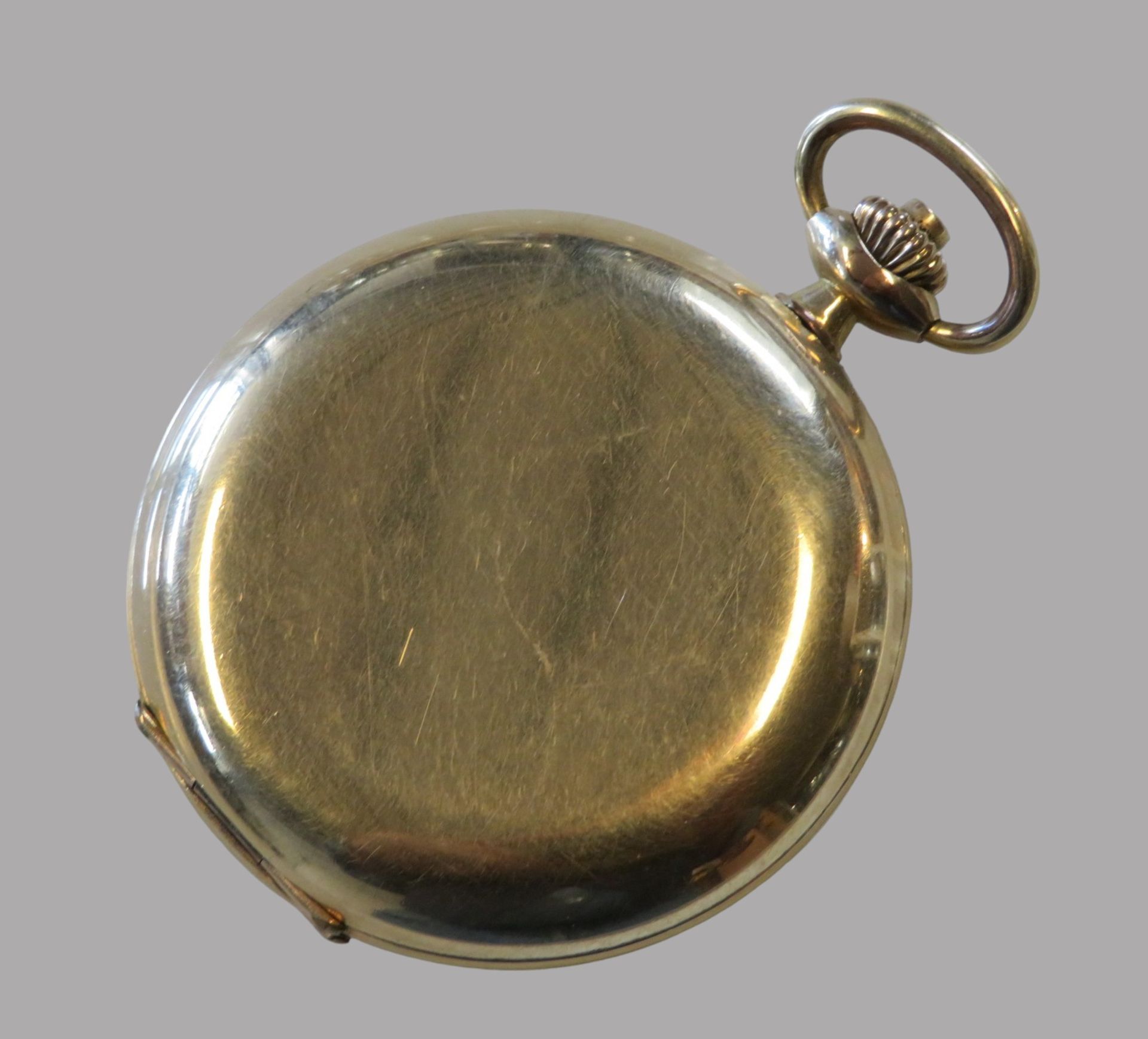 Taschenuhr, Stowa, 1. Hälfte 20. Jahrhundert, Gehäuse 40 Micron vergoldet, mit Widmung, Kronenaufzu - Image 2 of 4