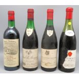 4 Flaschen Rotwein; Beaunbe-Clos des Mouches, Chanson Père & Fils, 1969/CHanbolle-Musigny, Maison T