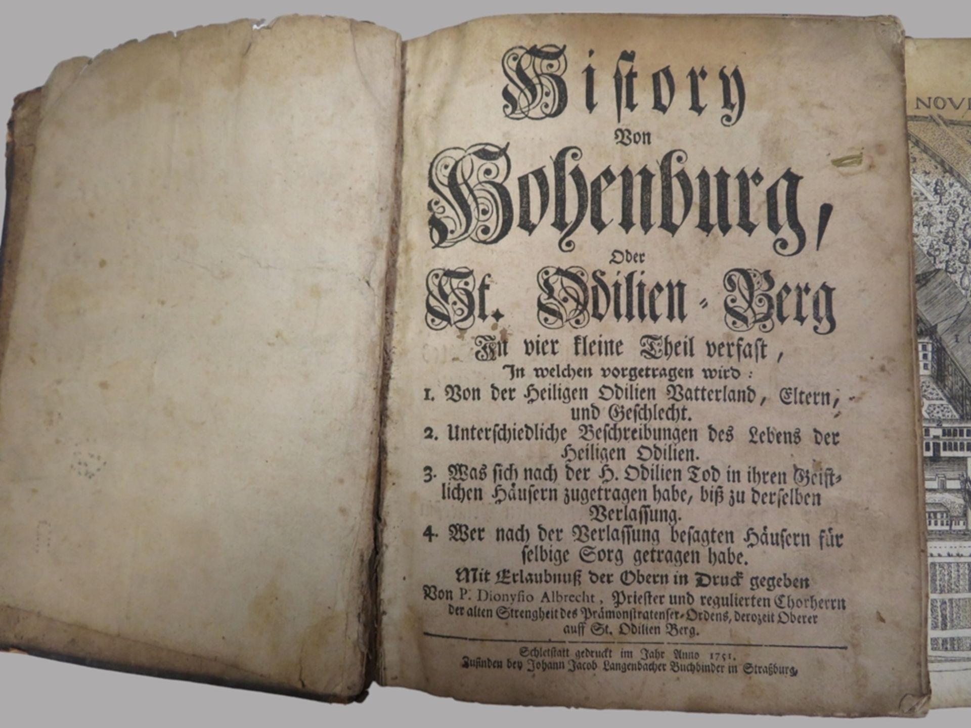 Bd., Albrecht, P. Dionysio: History von Hohenburg oder St. Odilien Berg. in vier kleine Theil verfa