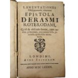 2 diverse Bd., Desiderii Erasmi Roterodami Colloquia Familiaria. Emanuelis König, 1704, Porträt auf