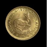 Goldmünze, 2 Rand, Südafrika, 1971, 916,7/000, 8 g, d 2,2 cm.