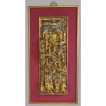 Schnitzerei, China, 19. Jahrhundert, Holz geschnitzt, reich durchbrochen gearbeitet und vergoldet, 