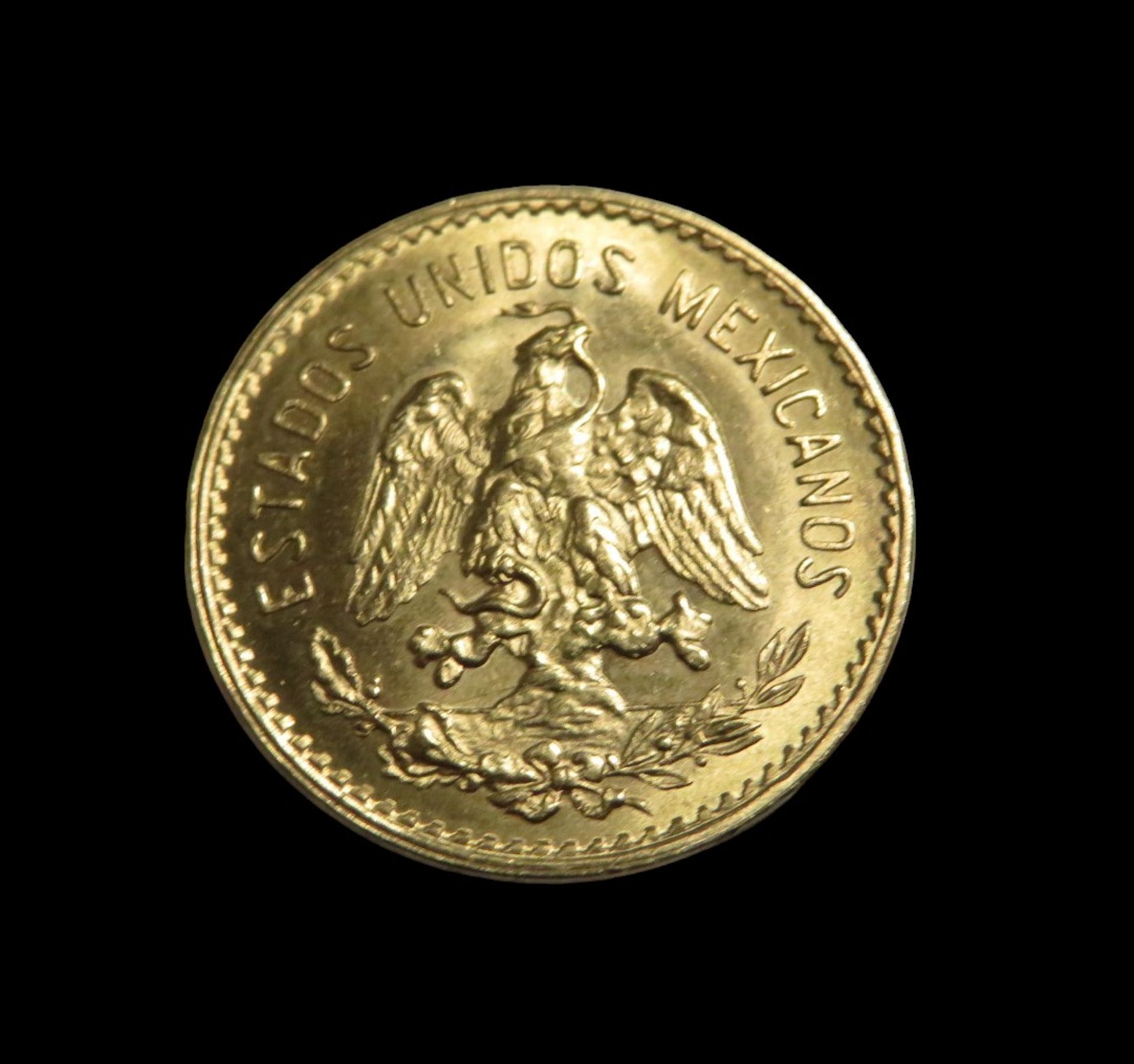 Goldmünze, Mexiko, 5 Pesos, 1955, Gold 900/000, 4,17 g, d 1,9 cm. - Image 2 of 2