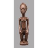 Weibliche Fruchtbarkeitsfigur, Afrika, Gabun, authentisch, Tatauierungen, Holz geschnitzt, 42 x 11,