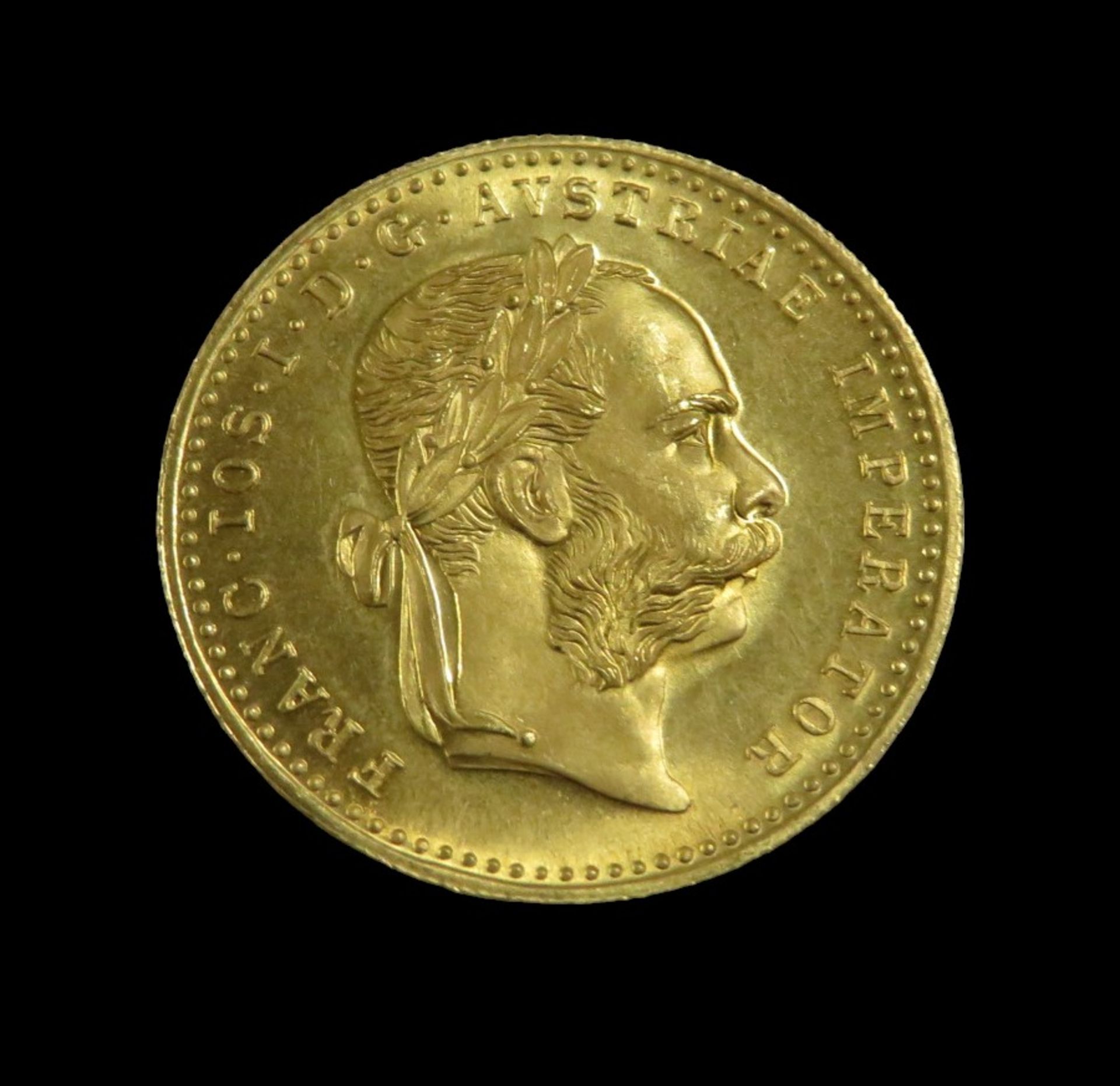 Goldmünze, Österreich, 1 Dukat, Kaiser Franz Joseph I, 1915, Gold 986/000, 3,5 g, d 1,97 cm.