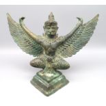 Garuda, Indonesien, Bronze, 17 x 24,5 x 10 cm.