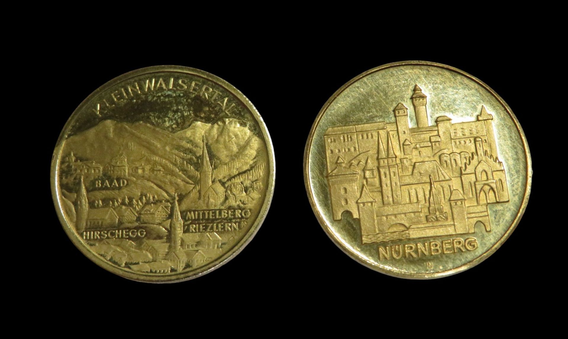 2 diverse Gedenk-Goldmünzen, Nürnberg/Albrecht Dürer 1471 - 1528, Gold 980/000, 5,4 g, d 2 cm/Klein - Bild 2 aus 2