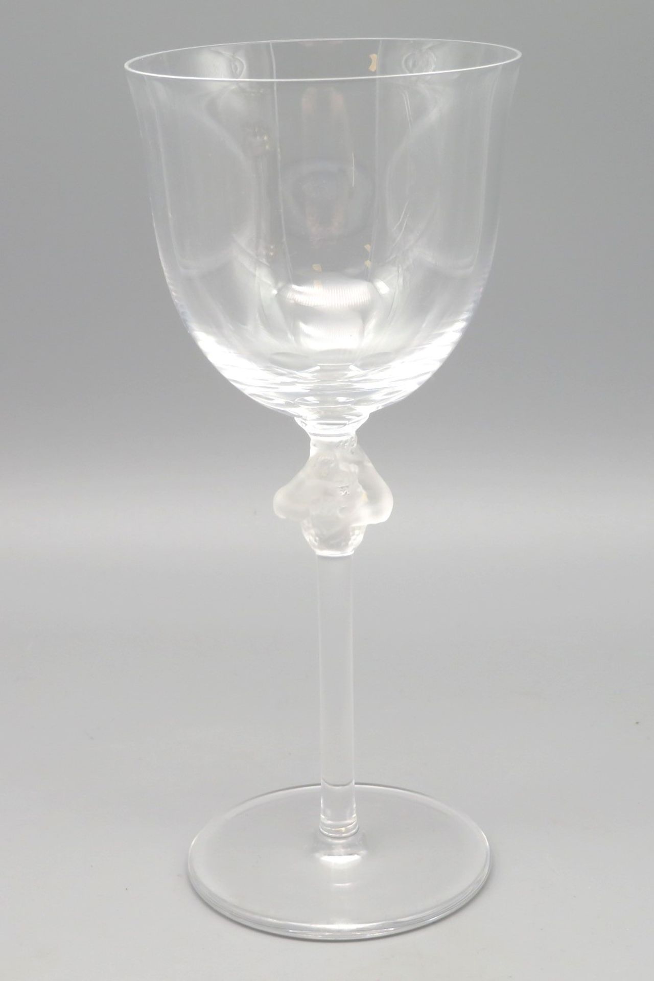 5 Weißweingläser "Roxane", René Lalique, Wingen-sur-Moder, farbloses Kristallglas, am Kuppaansatz z - Bild 2 aus 4