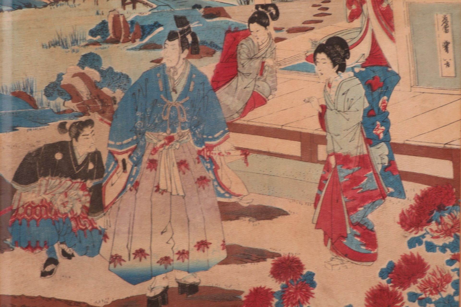 Farbholzschnitt, Japan, um 1900, 25,5 x 39 cm, R. [43 x 54 cm], Prov.: Derer von Schlitz gen. von G