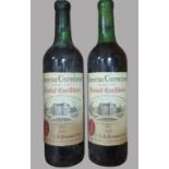 2 Flaschen Rotwein, Château Carterac St. Emilion, Grand Vin Brunot et Fils, 1977.