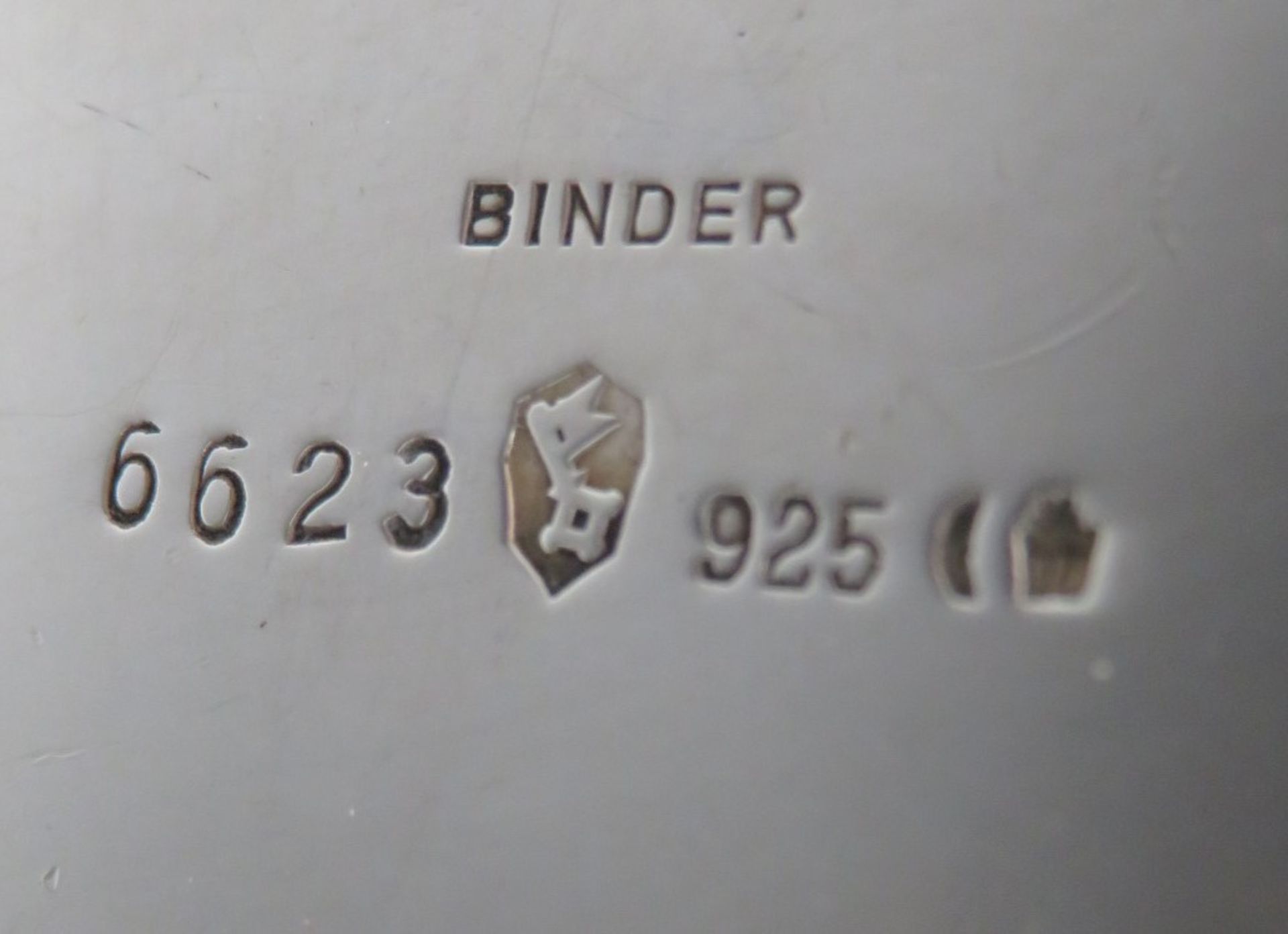 Hoher Becher, Juweliermarke Binder, 1. Hälfte 20. Jahrhundert, Silber 925/000, punziert, 179,8 g, I - Image 2 of 2