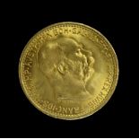 Goldmünze, Österreich, 10 Kronen, Franz Joseph I, 1912, Gold 900/000, 3,3 g, d 1,9 cm.