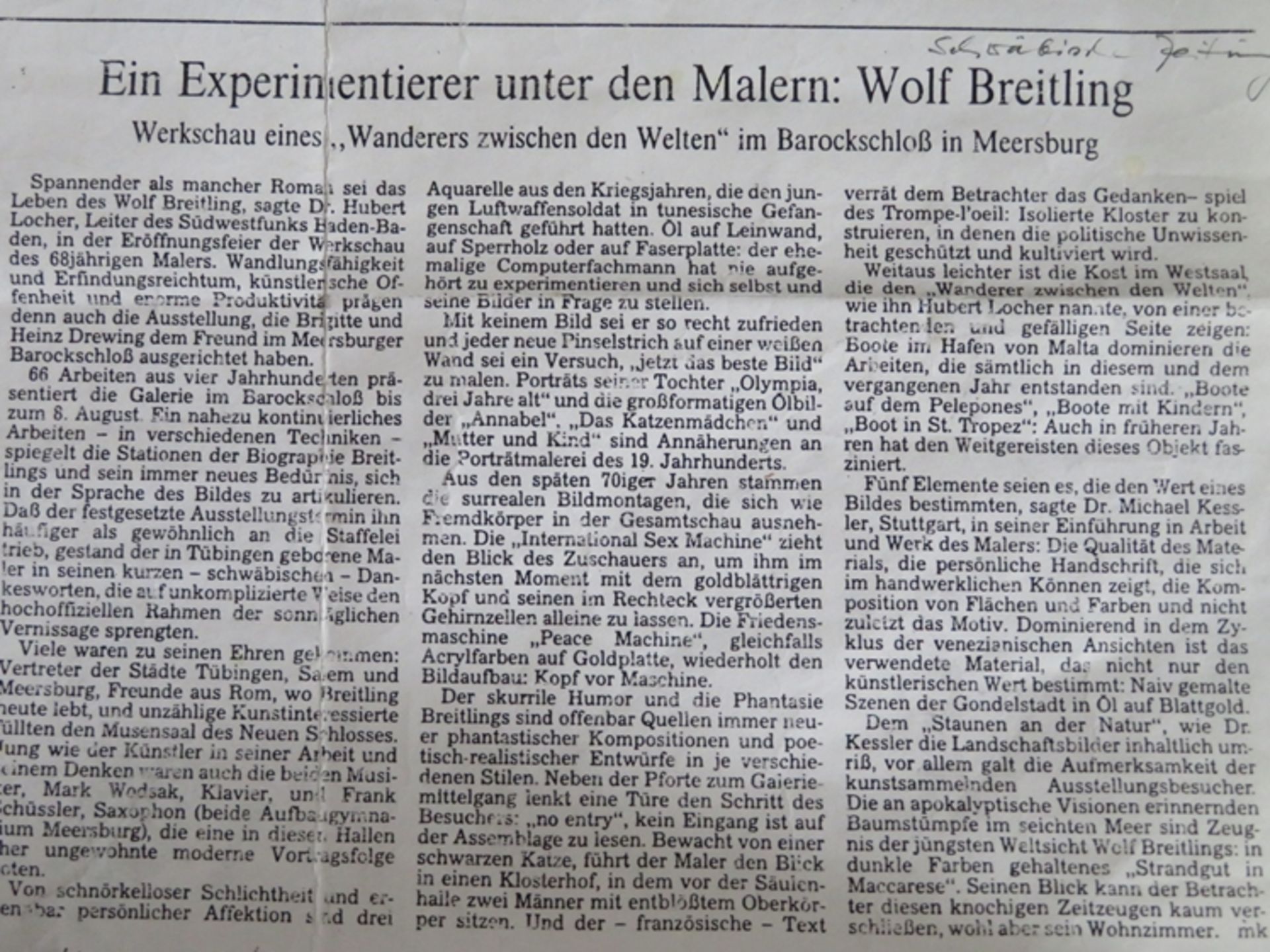 Breitling, Dr. Wolf, *1918 Tübingen, - Image 4 of 4