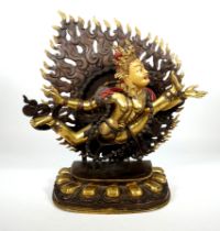 STATUE, Tibet/ Nepal, Dakini, tantrisch,