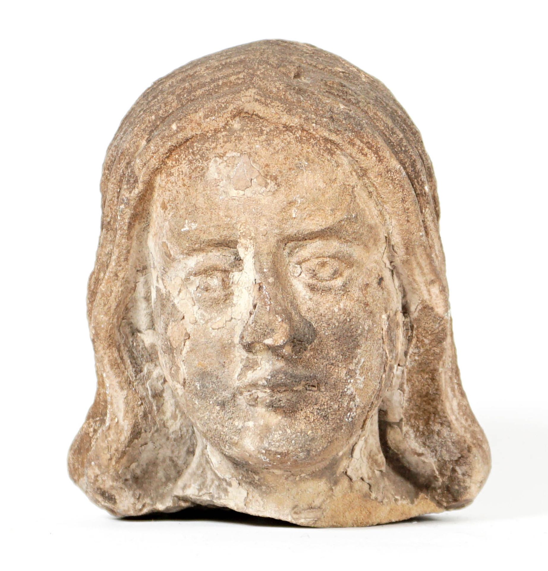 KÖPFCHEN/FIGURENFRAGMENT, 19. Jh.,