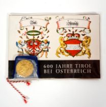 ÖSTERREICH, Medaille 1963: Tirol Doppeldukat 1642,