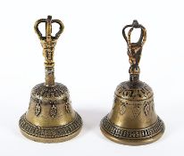 Zwei Gantha, Bronze, Tibet