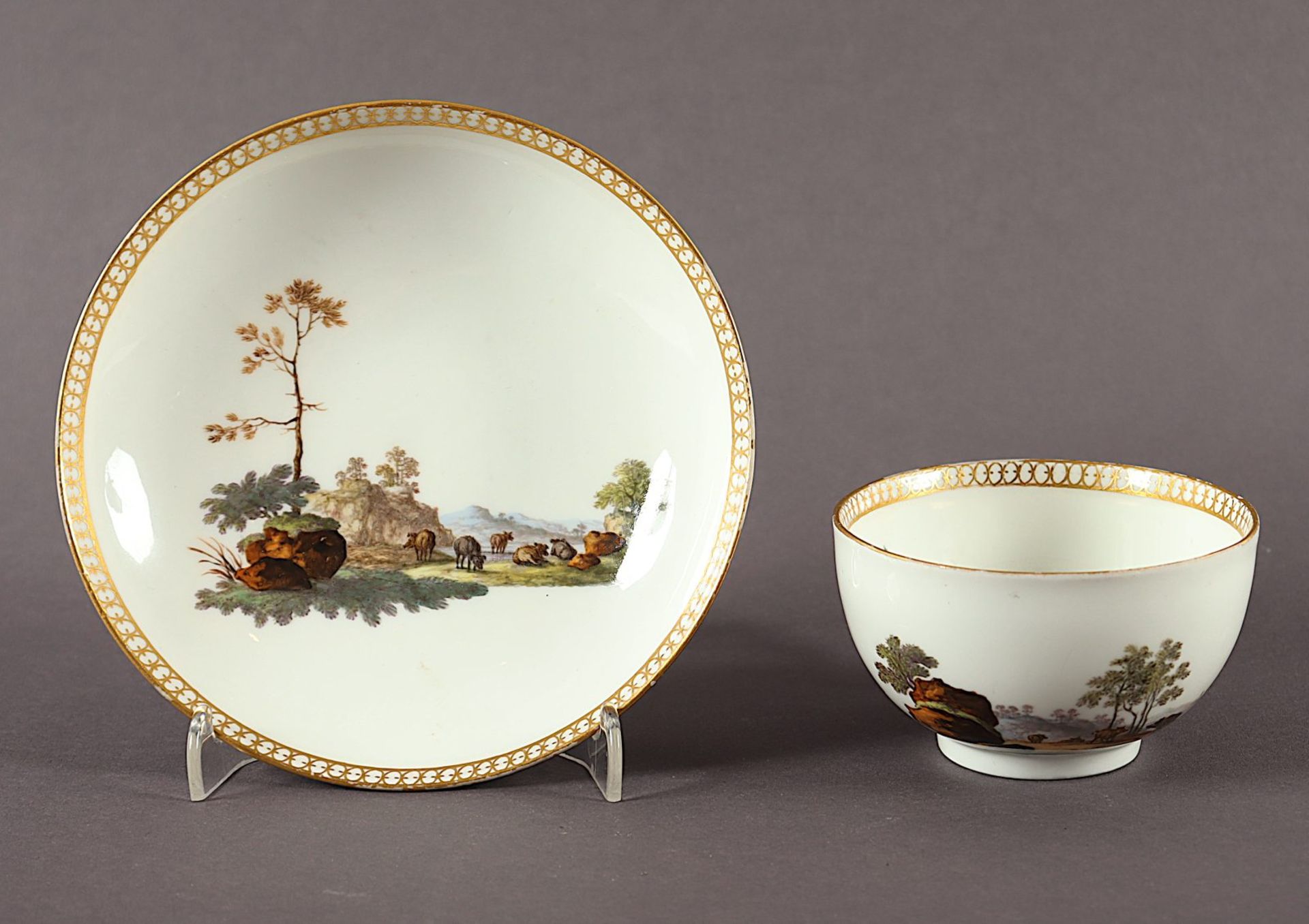 Tasse mit Untertasse, Christian Friedrich Kühnel, Meissen, um 1780