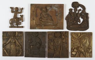 Weinert, 6 Bronzereliefs eines von Toni Zenz