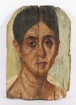 MUMIENPORTRAIT, Öl/Holz, 50 x 34, besch., neuzeitliche Kopie nach einem Original im Alten Museum in 