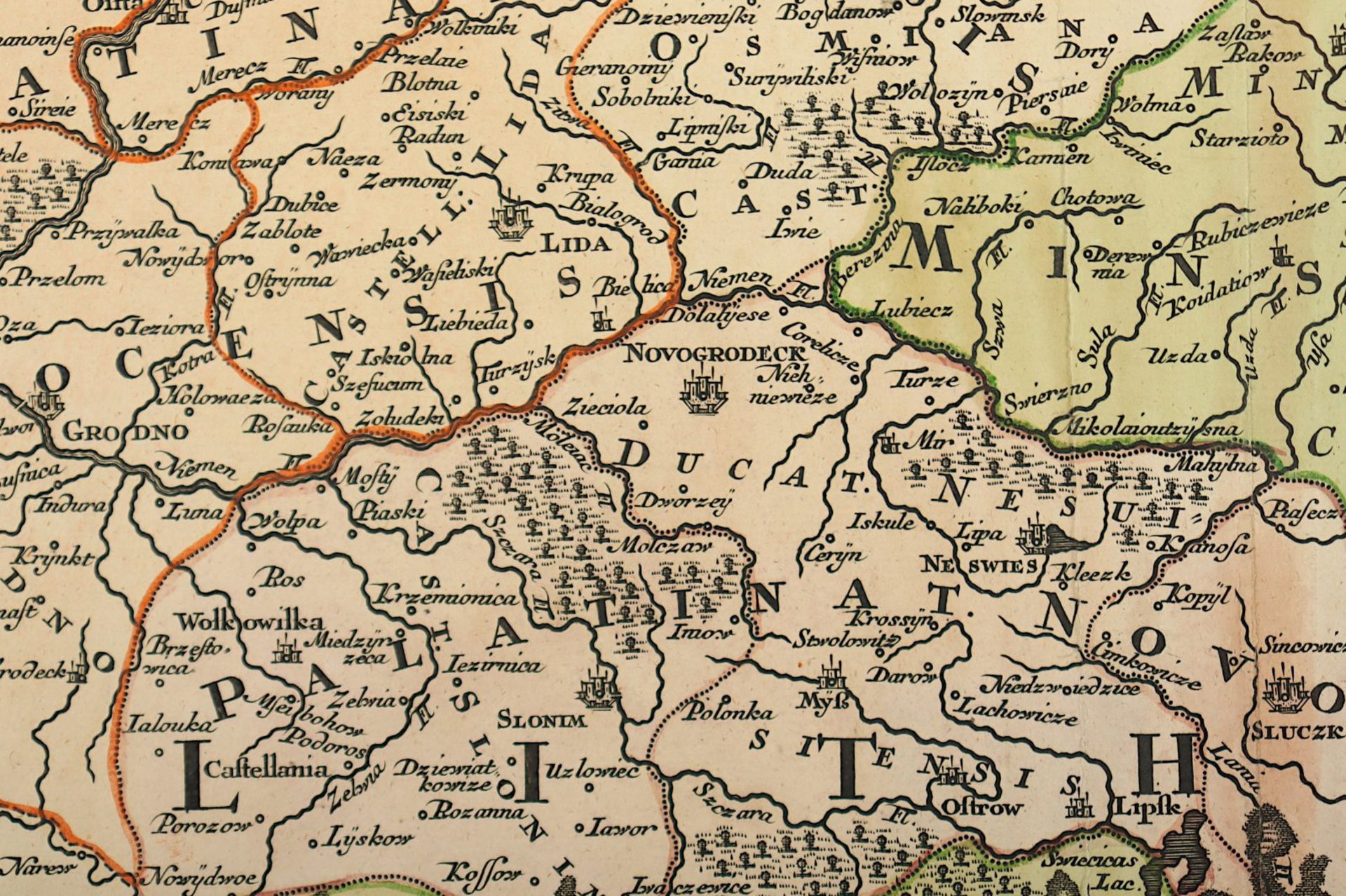 Lithauen, Kupferstichkarte, besch., ungerahmt - Image 2 of 2