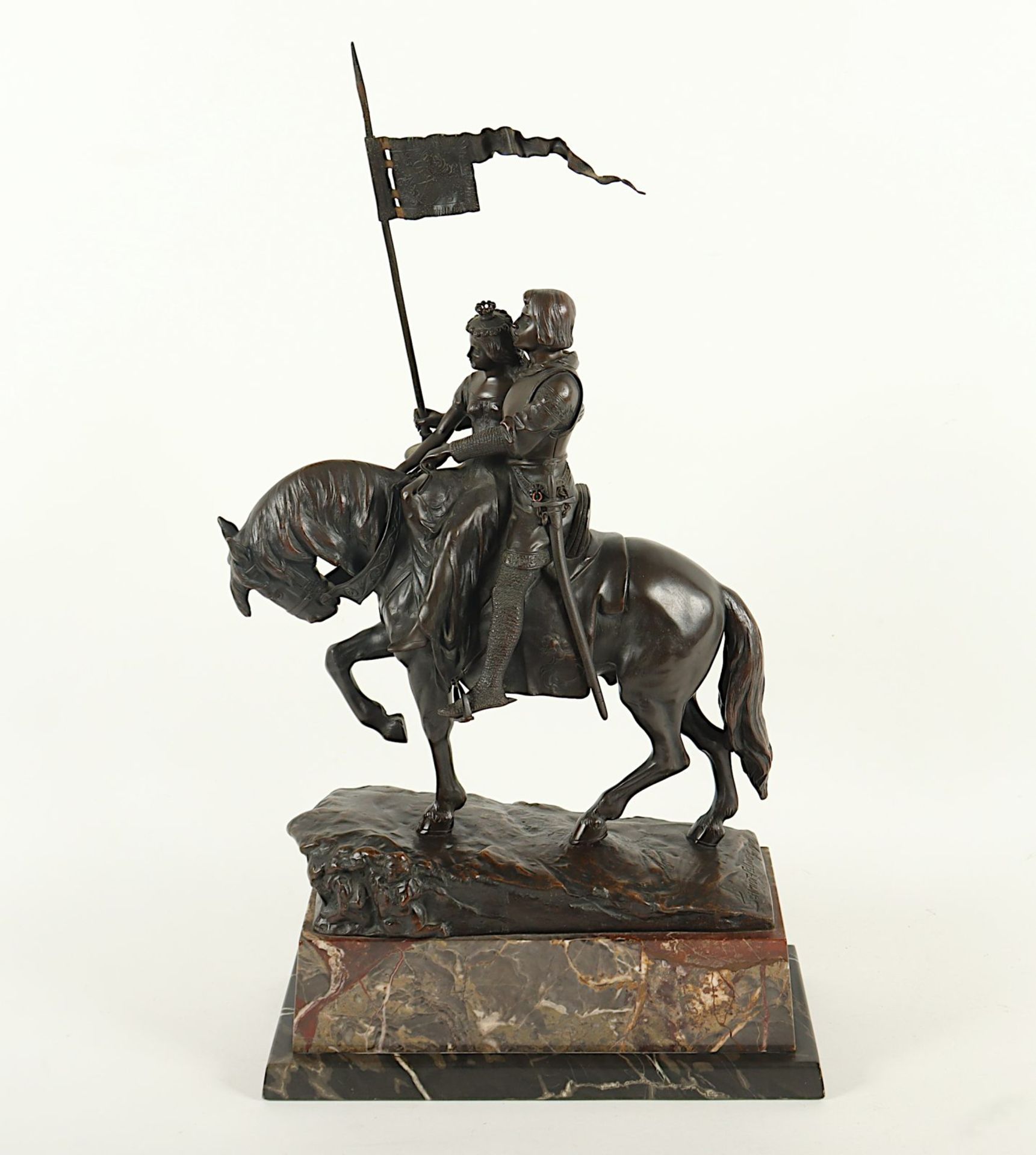 Schmidt-Felling, Julius Paul (1835-1920), Märchengruppe (Prinz und Schneewittchen), Bronze, 1910 - Image 4 of 6