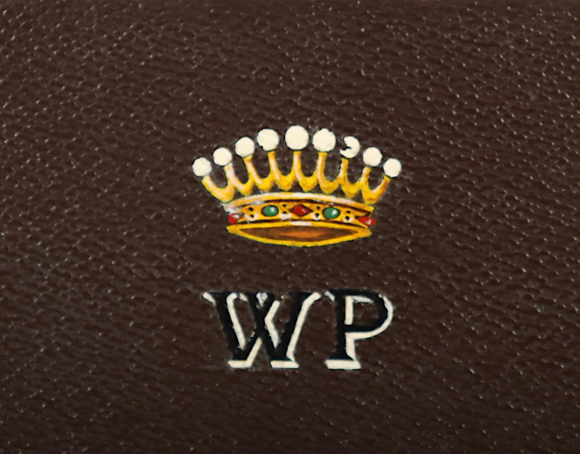 Louis Vuitton Aktenkoffer, President Classeur, dunkelbraunes Leder, mit Monogramm WP - Image 9 of 9