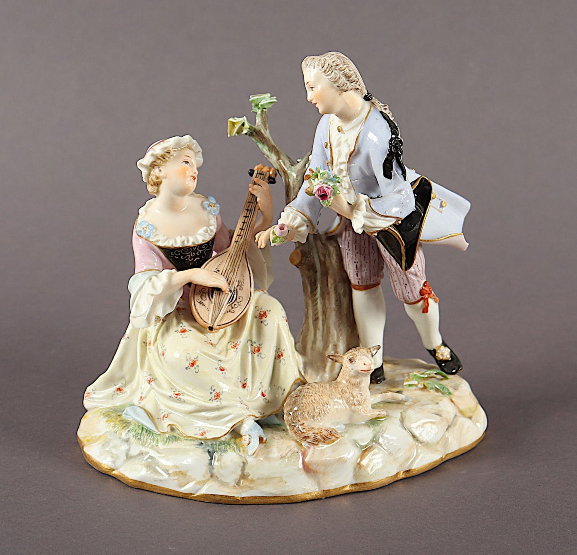 SCHÄFERGRUPPE, Modell 447, Johann Joachim KAENDLER, MEISSEN, E.19.Jh.