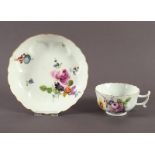 Tasse mit Untertasse, Blumen, Meissen, um 1765