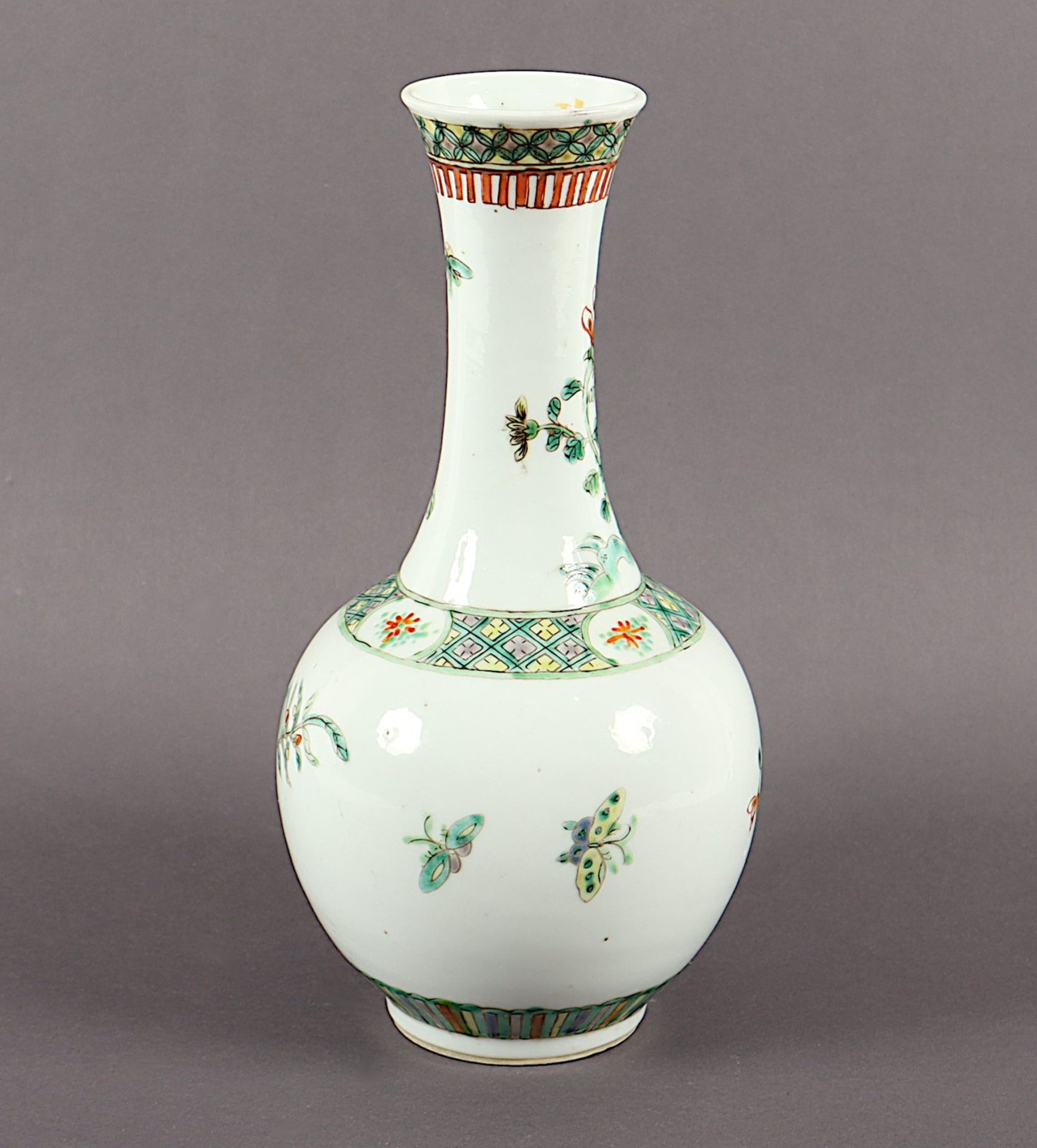 Vase, Porzellan, famille verte, China - Image 2 of 3