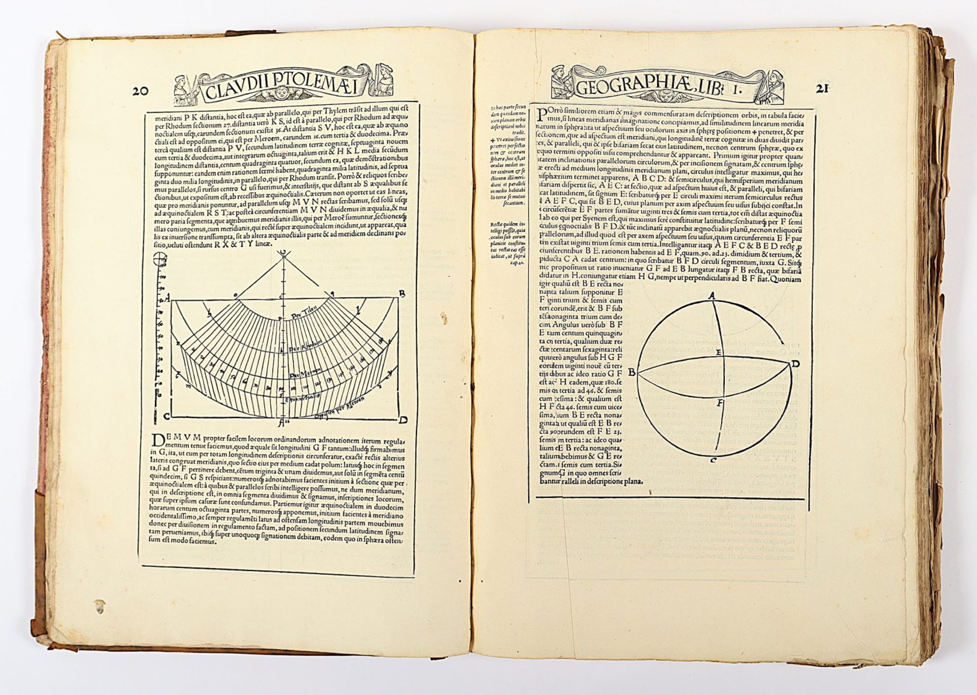 Atlas Ptolemaeus, 1535, mit Holzschnitten, besch. - Image 3 of 86