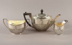 dreiteiliger Teekern, 925/ooo, Londoner 1903