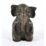 kleiner sitzender Elefant, Bronze