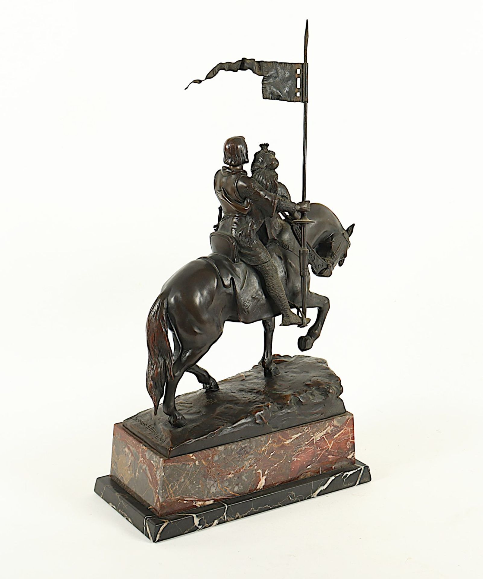 Schmidt-Felling, Julius Paul (1835-1920), Märchengruppe (Prinz und Schneewittchen), Bronze, 1910 - Image 5 of 6