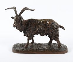 Ziegenbock, Bronze, signiert Pierre-Jules Mène (1810-1879)