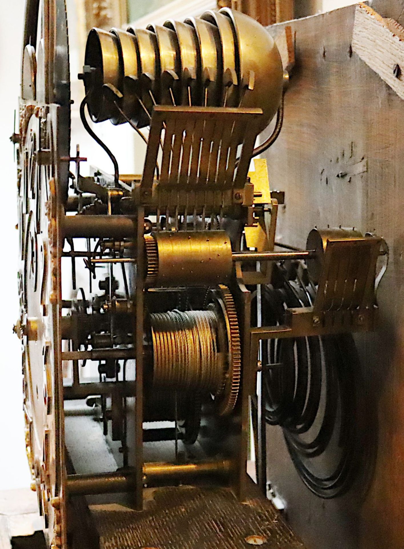 Standuhr mit Prunkgehäuse, Viertelstundenschlag, wahlweise Carillon oder Westminsterschlag, um 1890 - Image 6 of 6