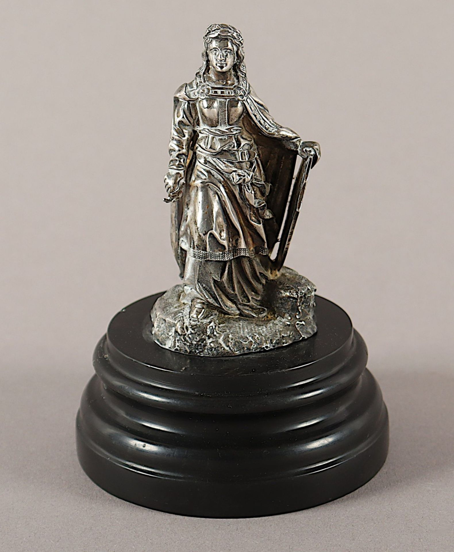 Figur der Germania, Silber, deutsch, E.19.Jh.