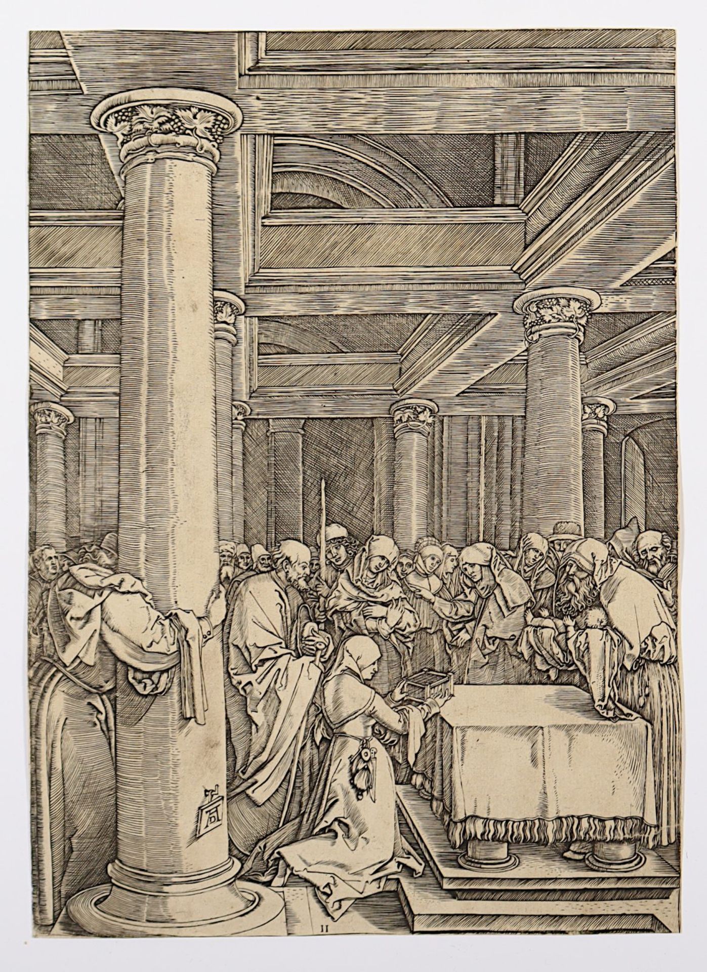 RAIMONDI, Marcantonio - Dürer, Die Darstellung im Tempel