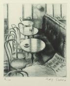 Escher, Rolf, "Café-Tische im Licht", R.