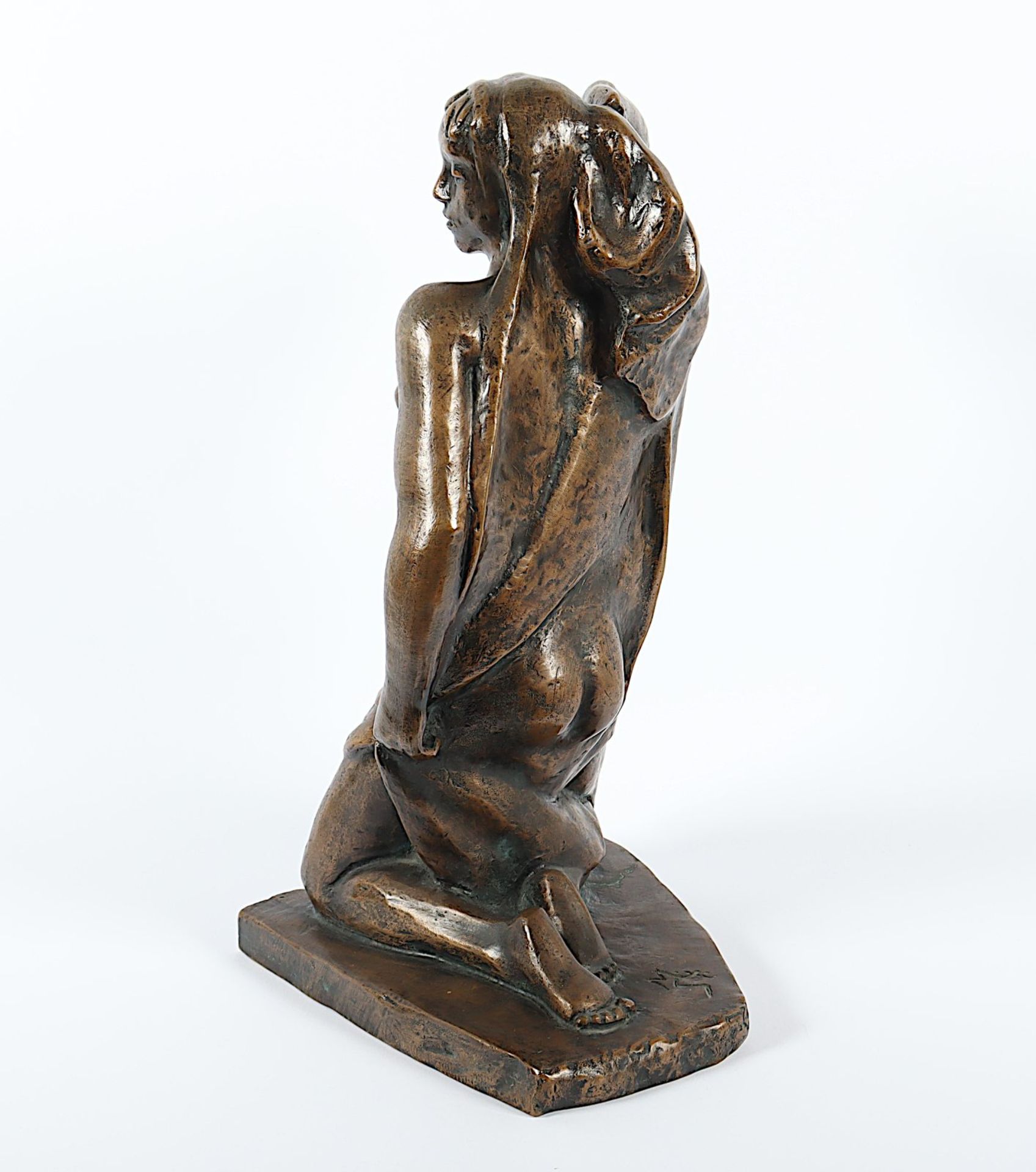 Steger, Milly (1881-1948), "Kleine Knieende", Bronze, um 1934 - Image 6 of 8