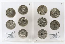 Dali, Salvator (1904-1989), "Die zehn Gebote", Silber, Plexiglas