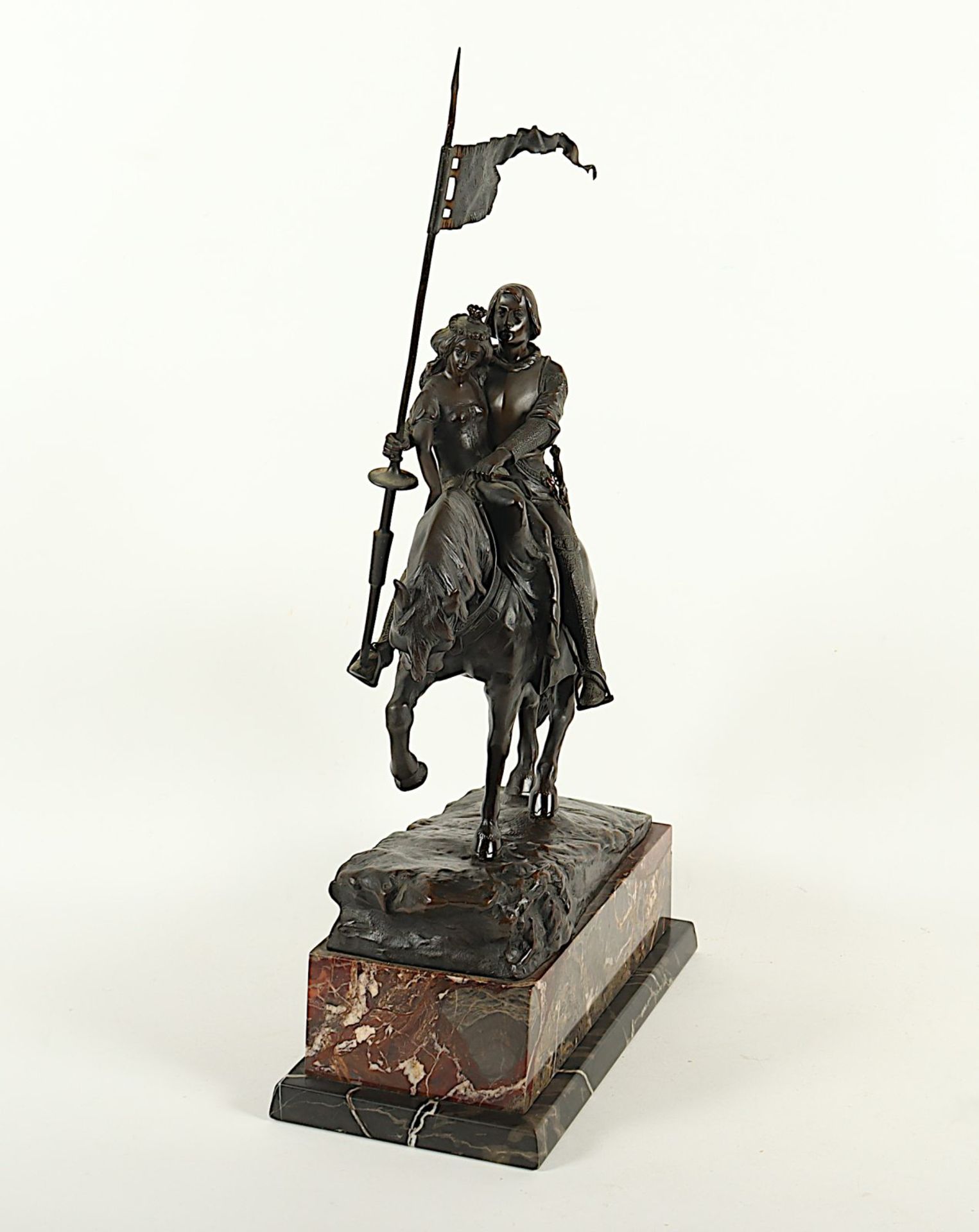 Schmidt-Felling, Julius Paul (1835-1920), Märchengruppe (Prinz und Schneewittchen), Bronze, 1910 - Image 2 of 6