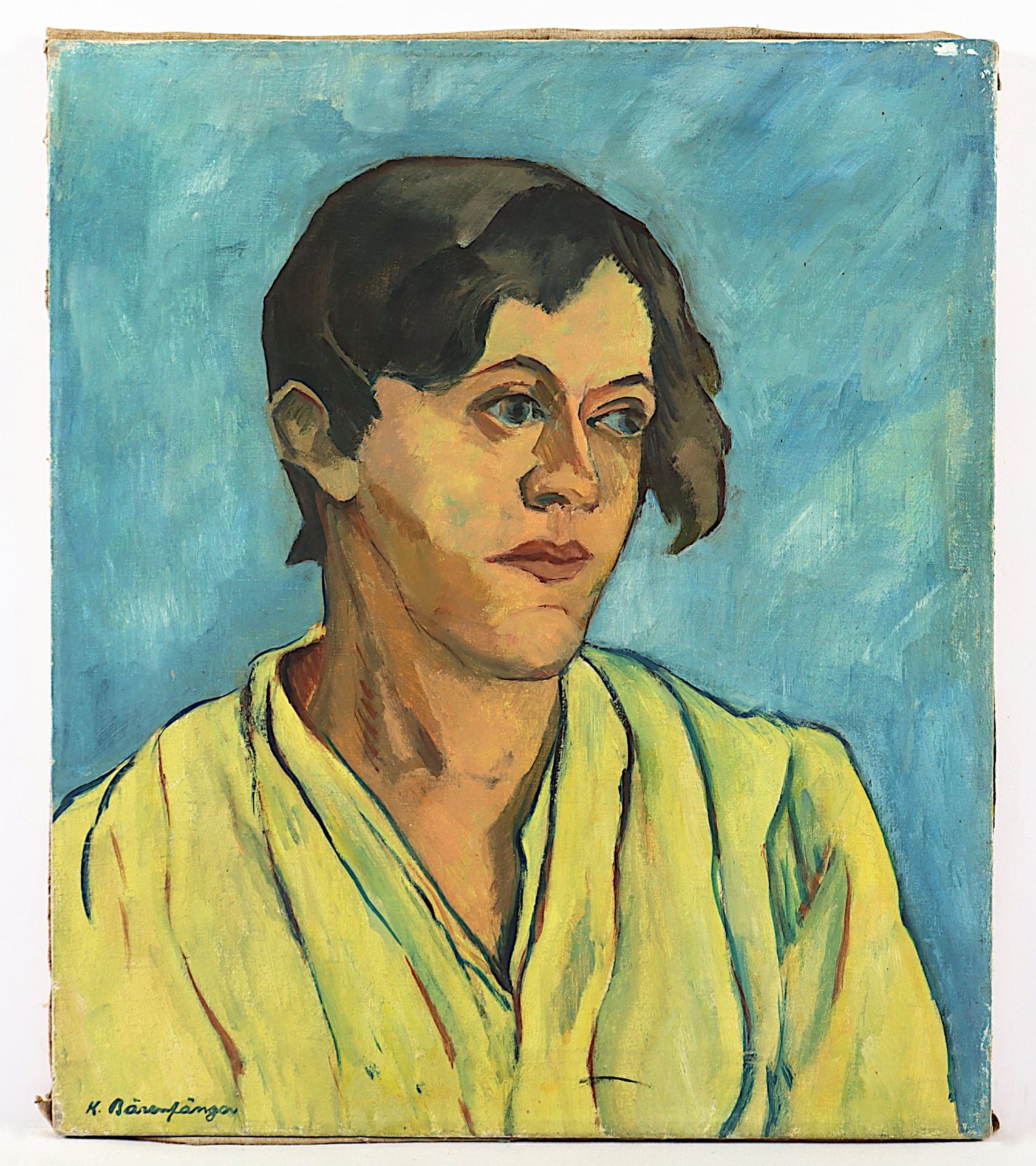 BÄRENFÄNGER, Karl (1888-1947), "Mädchenbildnis", Öl/Lwd.