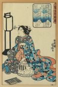 Farbholzschnitt, Utagawa Kuniyoshi (1797-1861), Izutsu-hime (Princess Izutsu), Wise Women