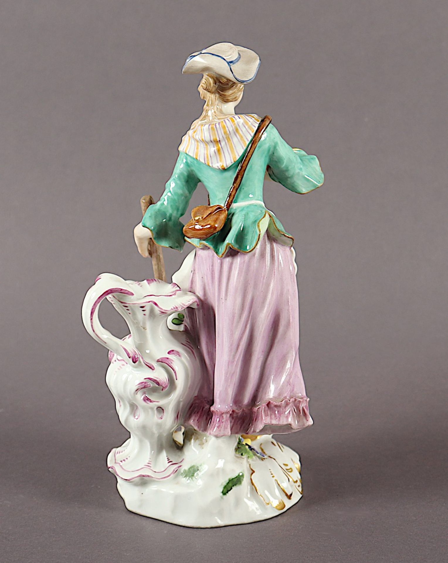 FIGUR TANZENDE SCHÄFERIN, Friedrich Elias MEYER von 1752, MEISSEN, E.19.Jh. - Image 3 of 4