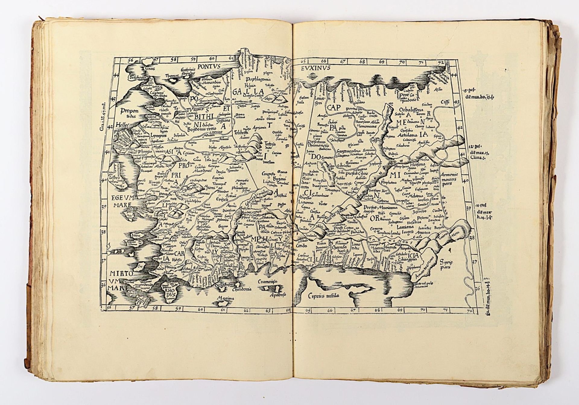 Atlas Ptolemaeus, 1535, mit Holzschnitten, besch. - Image 28 of 86