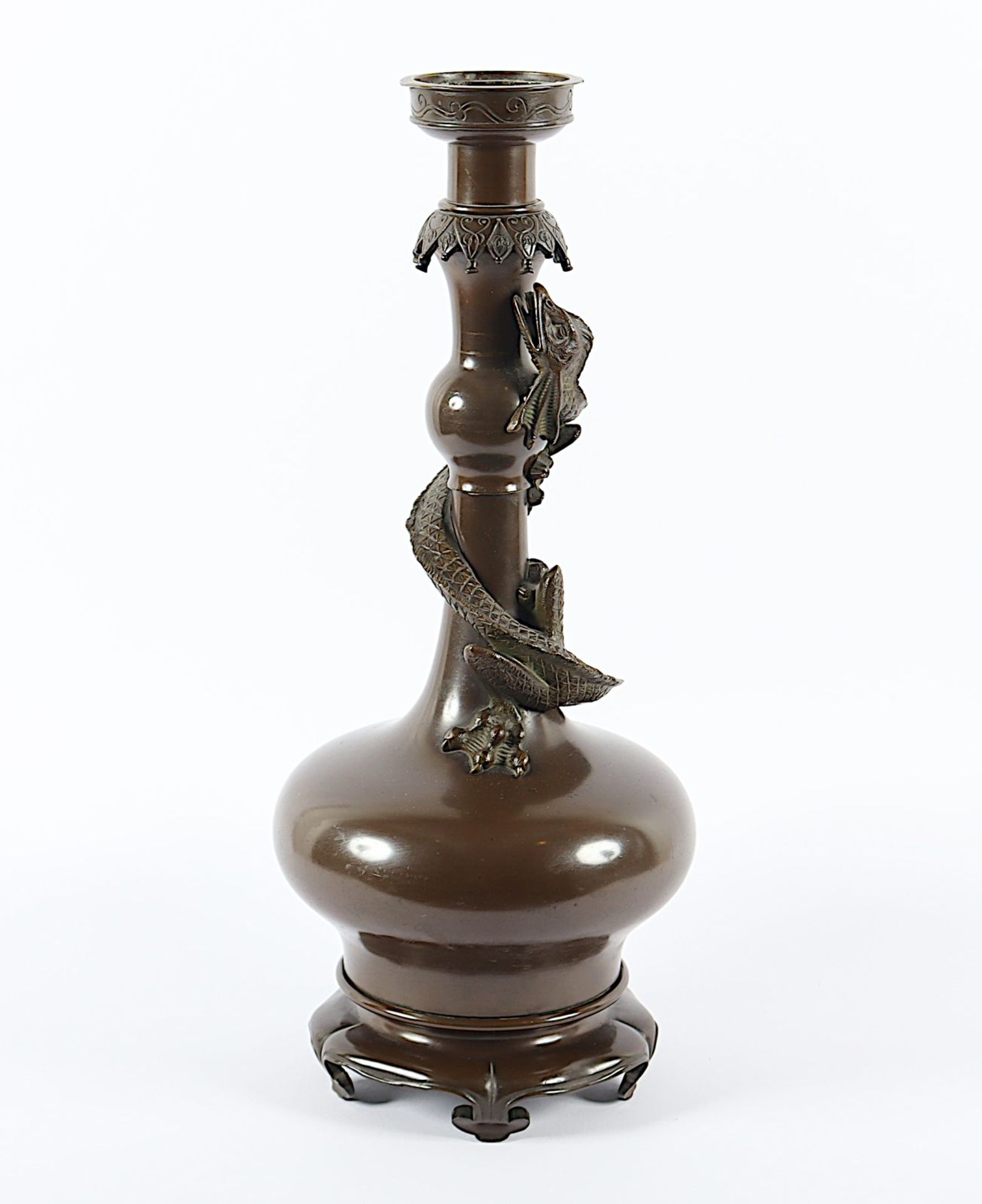 Vase im asiatischen Stil, Bronze, wohl Frankreich, um 1900