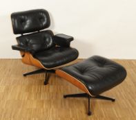 Lounge Chair mit Ottomane, nach Eames