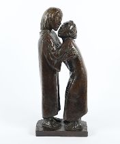 Barlach, Ernst (1870-1938), "Das Wiedersehen", 1926, Bronze